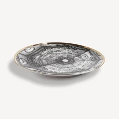 Decorative Plates<Fornasetti Plate Cupola Santa Maria Del Fiore (Firenze) White/Black/Gold