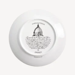 Decorative Plates<Fornasetti Plate Cupola Santa Maria Del Fiore (Firenze) White/Black/Gold