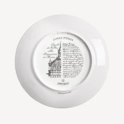 Decorative Plates<Fornasetti Plate Cupola S.Ivo Sapienza (Roma) White/Black/Gold