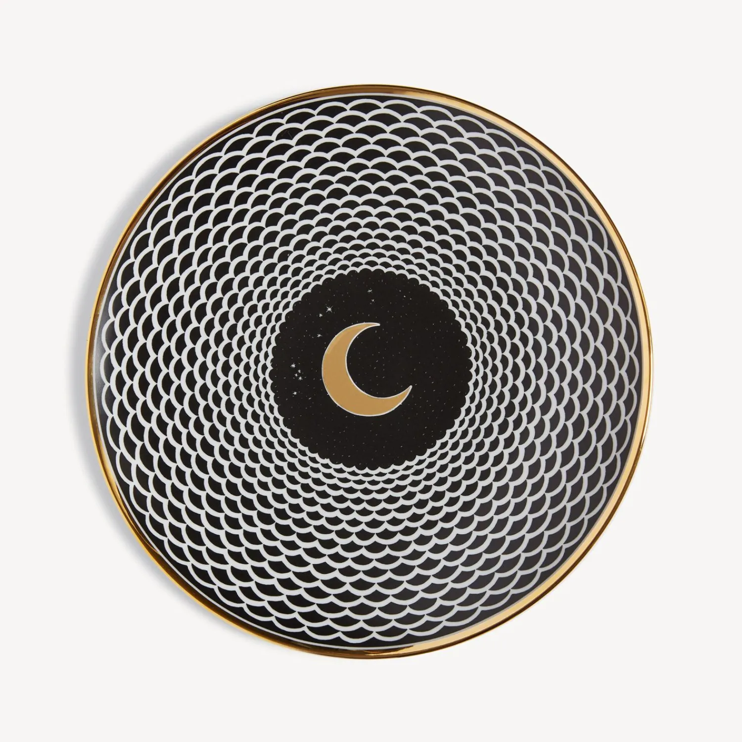 Decorative Plates<Fornasetti Plate Lunocentrica White/Black/Gold