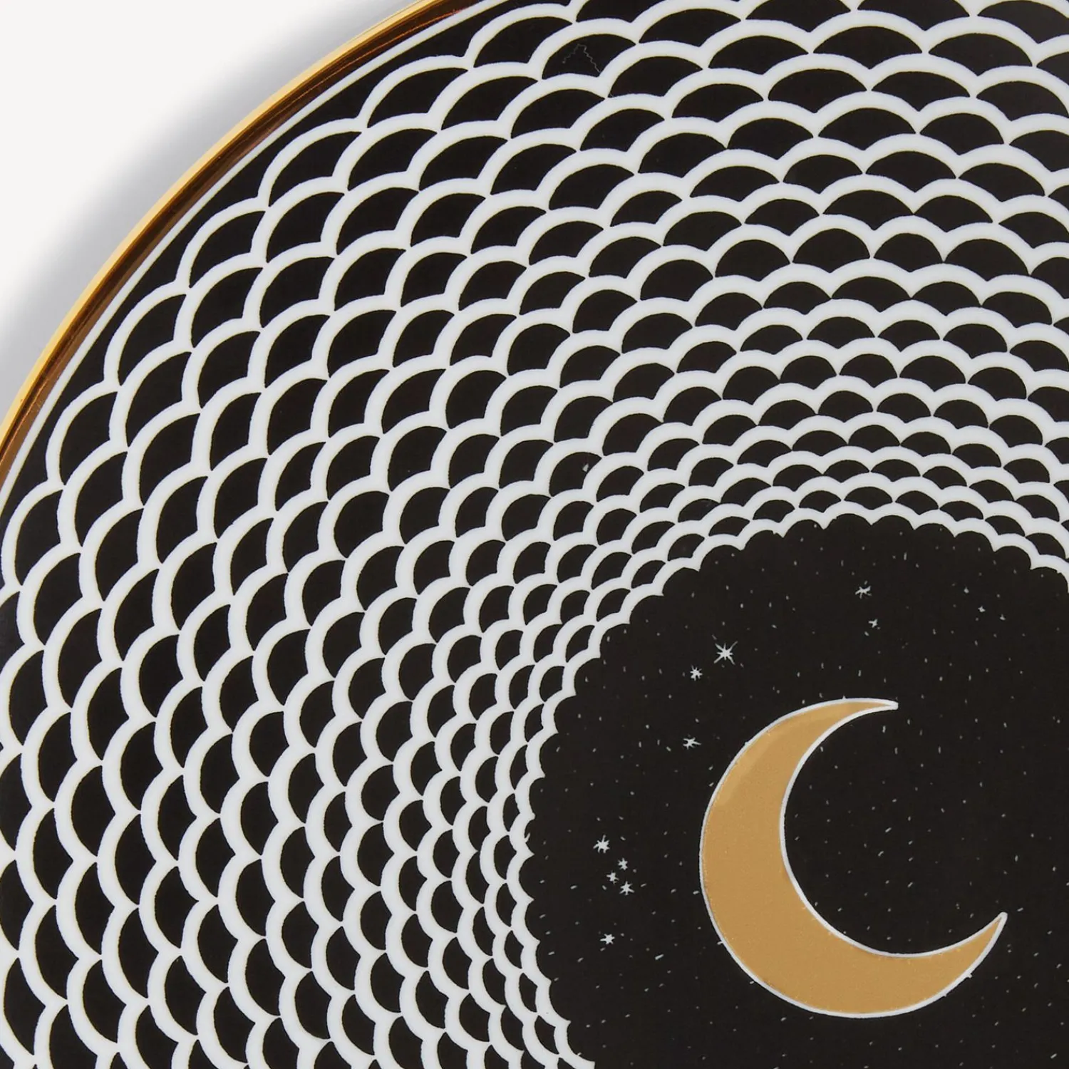 Decorative Plates<Fornasetti Plate Lunocentrica White/Black/Gold