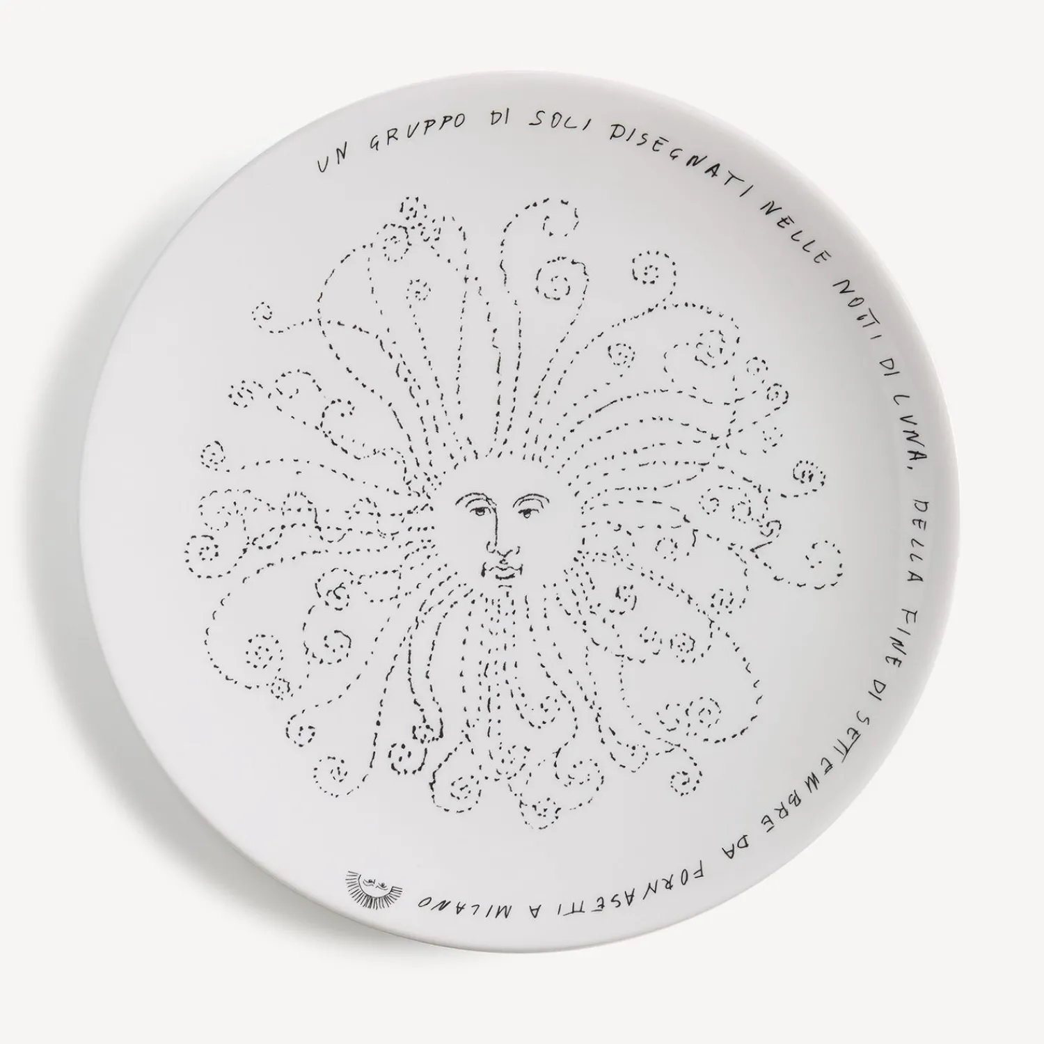 Decorative Plates<Fornasetti Plate Solitario White/Black