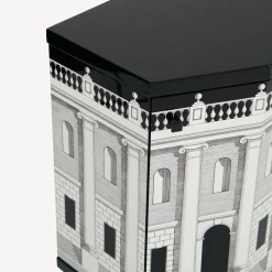 Cabinets<Fornasetti Polyhedric Bedside Table Casa Con Colonne White/Black