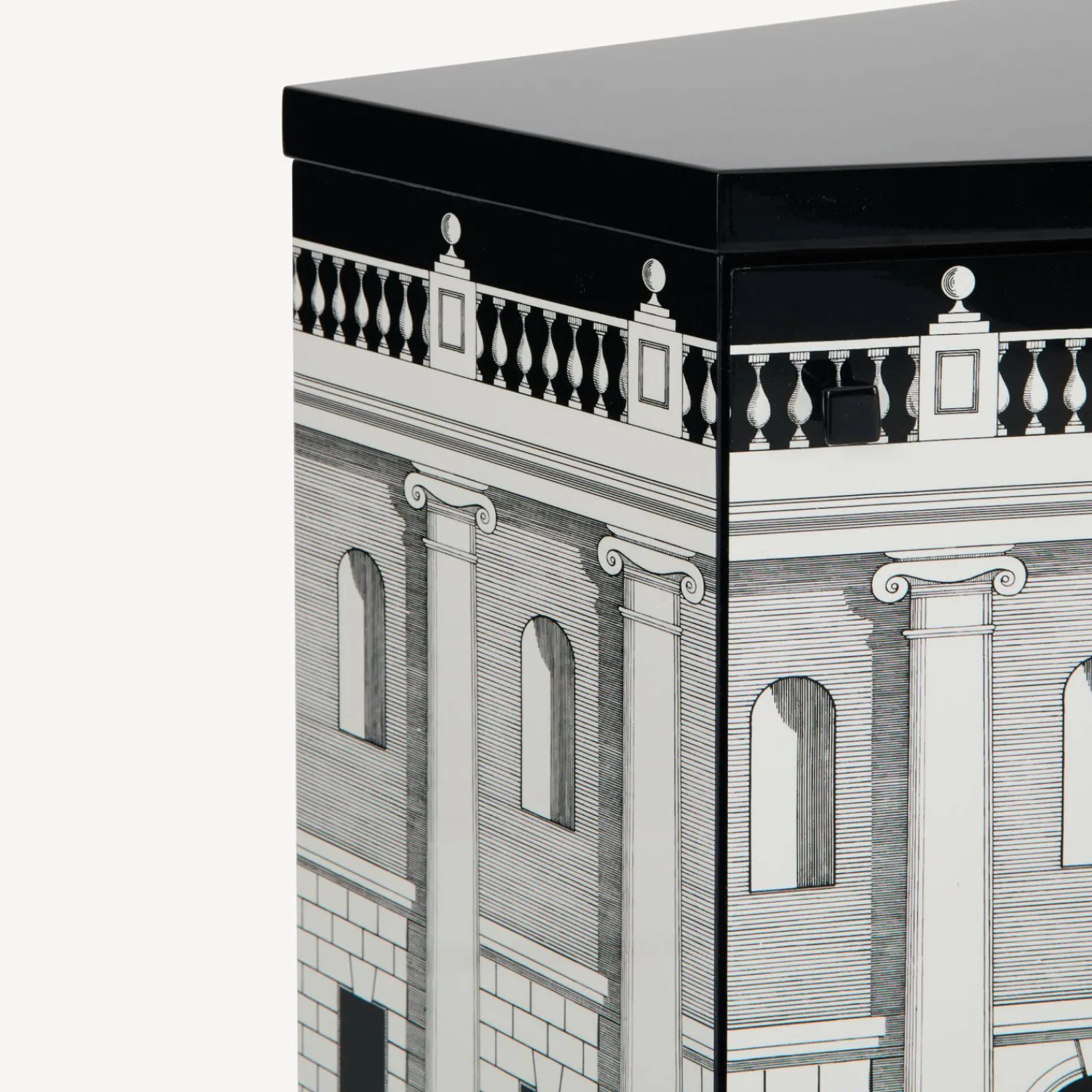 Cabinets<Fornasetti Polyhedric Bedside Table Casa Con Colonne White/Black