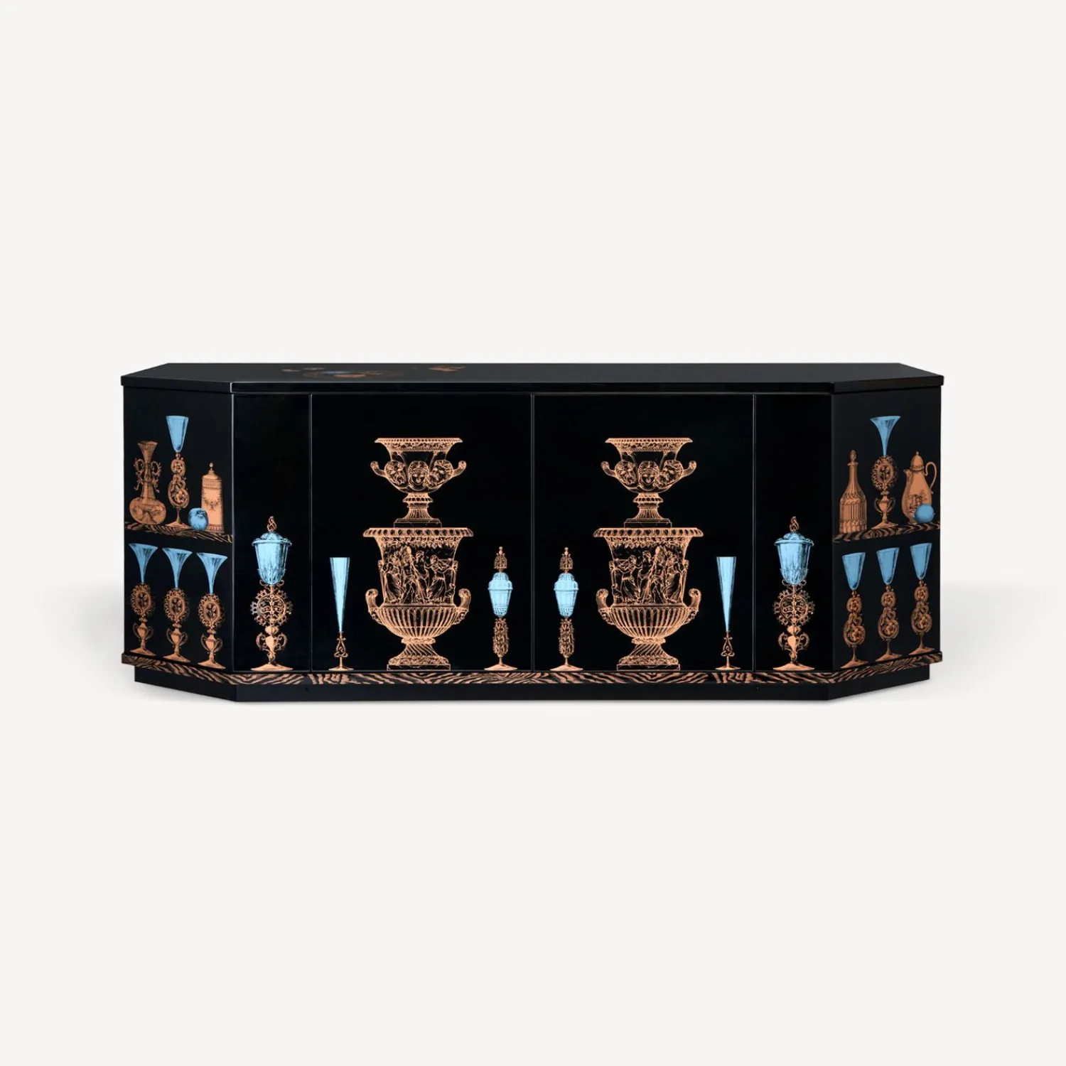 Curved Cabinets<Fornasetti Polyhedric Buffet Vasi Multicolour