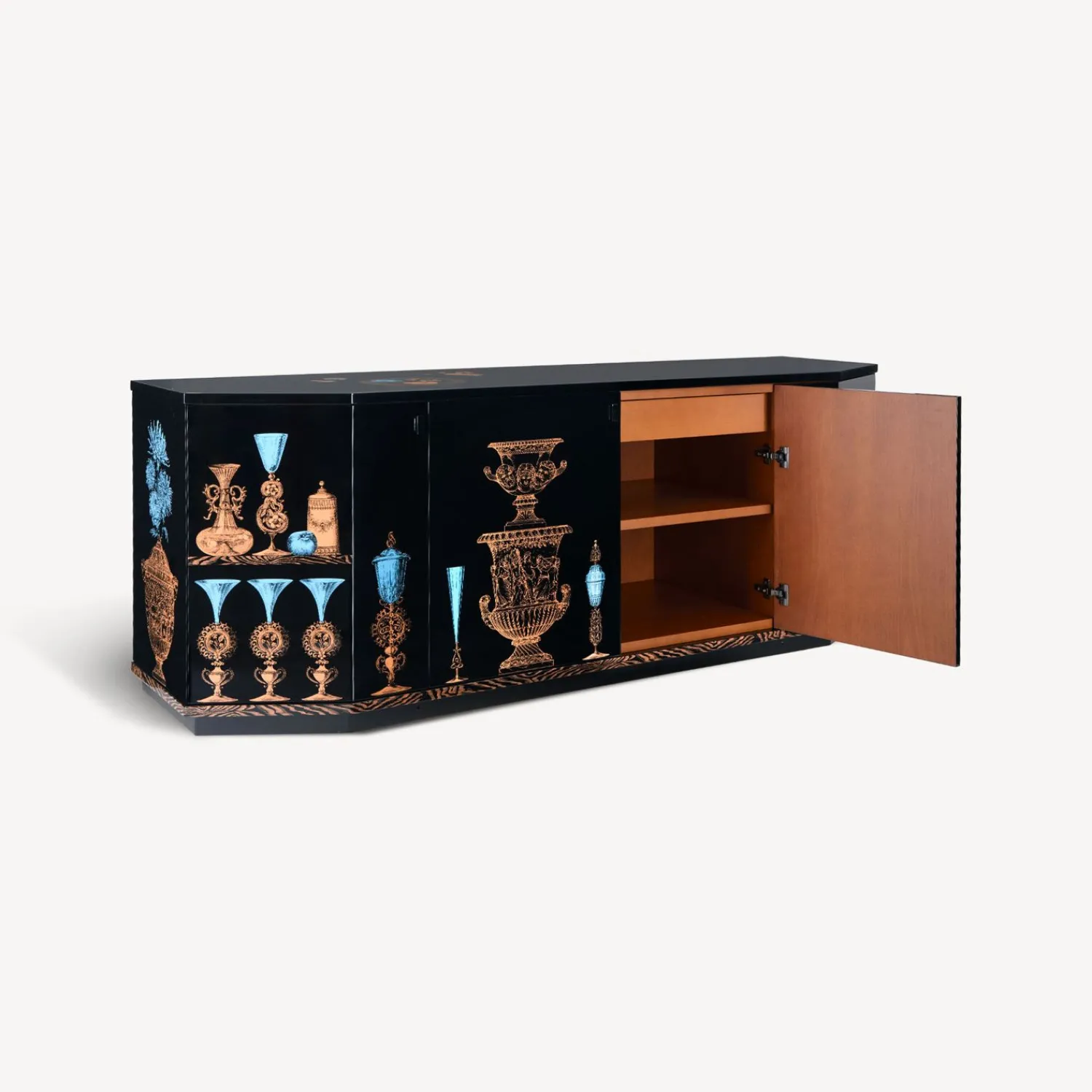 Curved Cabinets<Fornasetti Polyhedric Buffet Vasi Multicolour