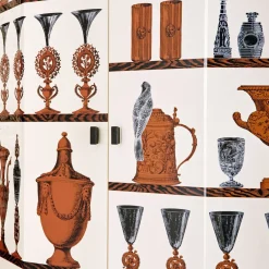 Curved Cabinets<Fornasetti Polyhedric Curved Bar Cabinet Vasi Multicolour