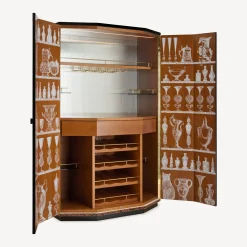 Curved Cabinets<Fornasetti Polyhedric Curved Bar Cabinet Vasi Multicolour