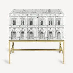 Cabinets<Fornasetti Raised Sideboard Architettura White/Black