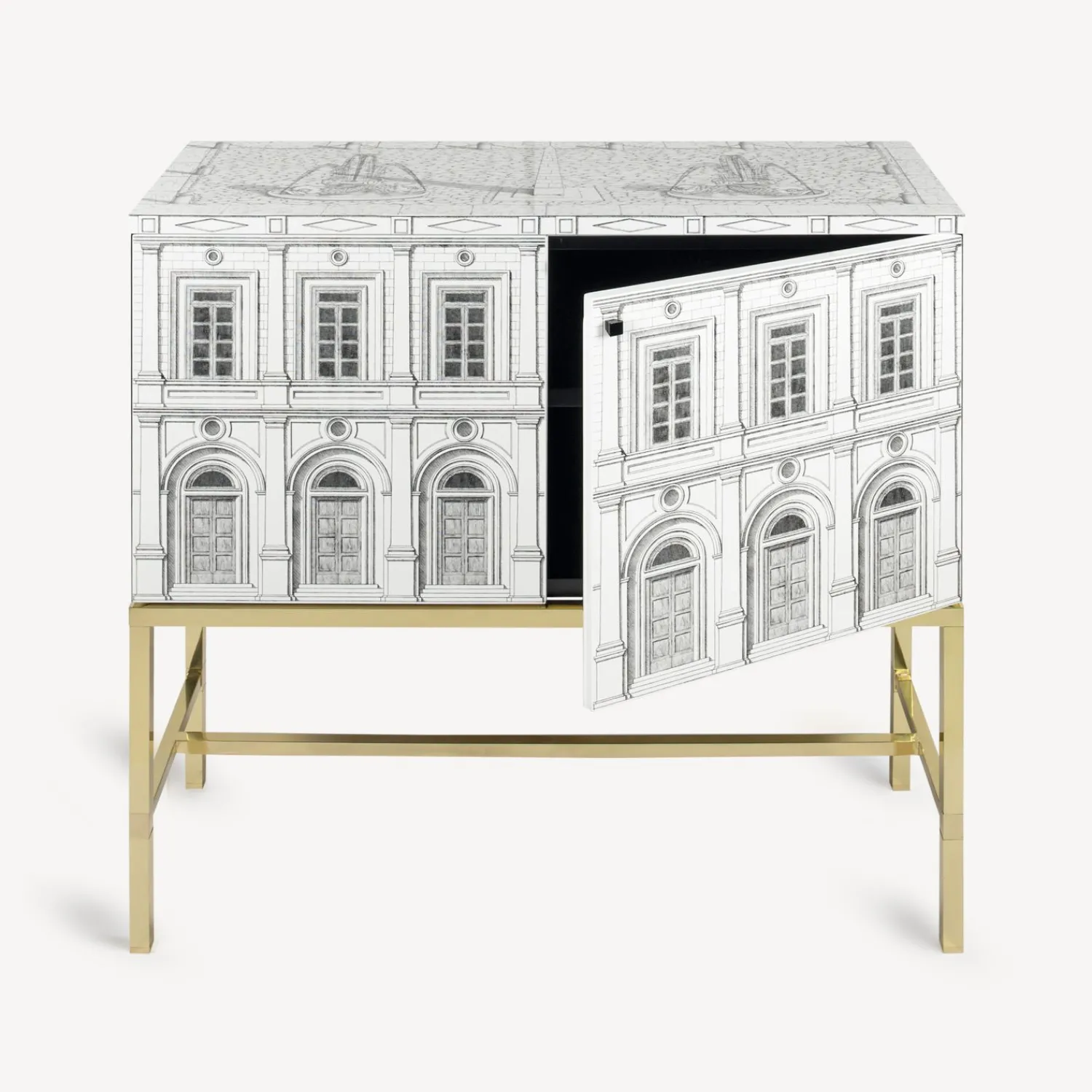 Cabinets<Fornasetti Raised Sideboard Architettura White/Black