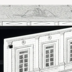 Cabinets<Fornasetti Raised Sideboard Architettura White/Black