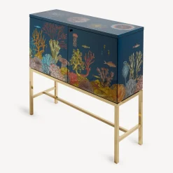Cabinets<Fornasetti Raised Sideboard Fondo Marino Multicolour