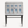 Cabinets<Fornasetti Raised Small Sideboard Architettura Celeste White/Black/Light Blue
