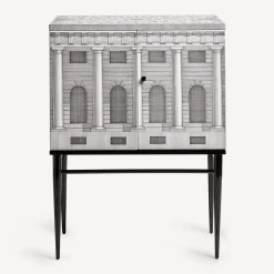 Cabinets<Fornasetti Raised Small Sideboard Architettura White/Black