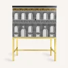 Cabinets<Fornasetti Raised Small Sideboard Facciata Quattrocentesca White/Black/Yellow