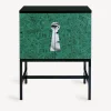 Cabinets<Fornasetti Raised Small Sideboard Serratura Su Malachite Green/White/Black