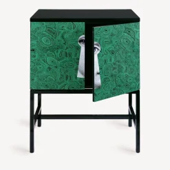 Cabinets<Fornasetti Raised Small Sideboard Serratura Su Malachite Green/White/Black