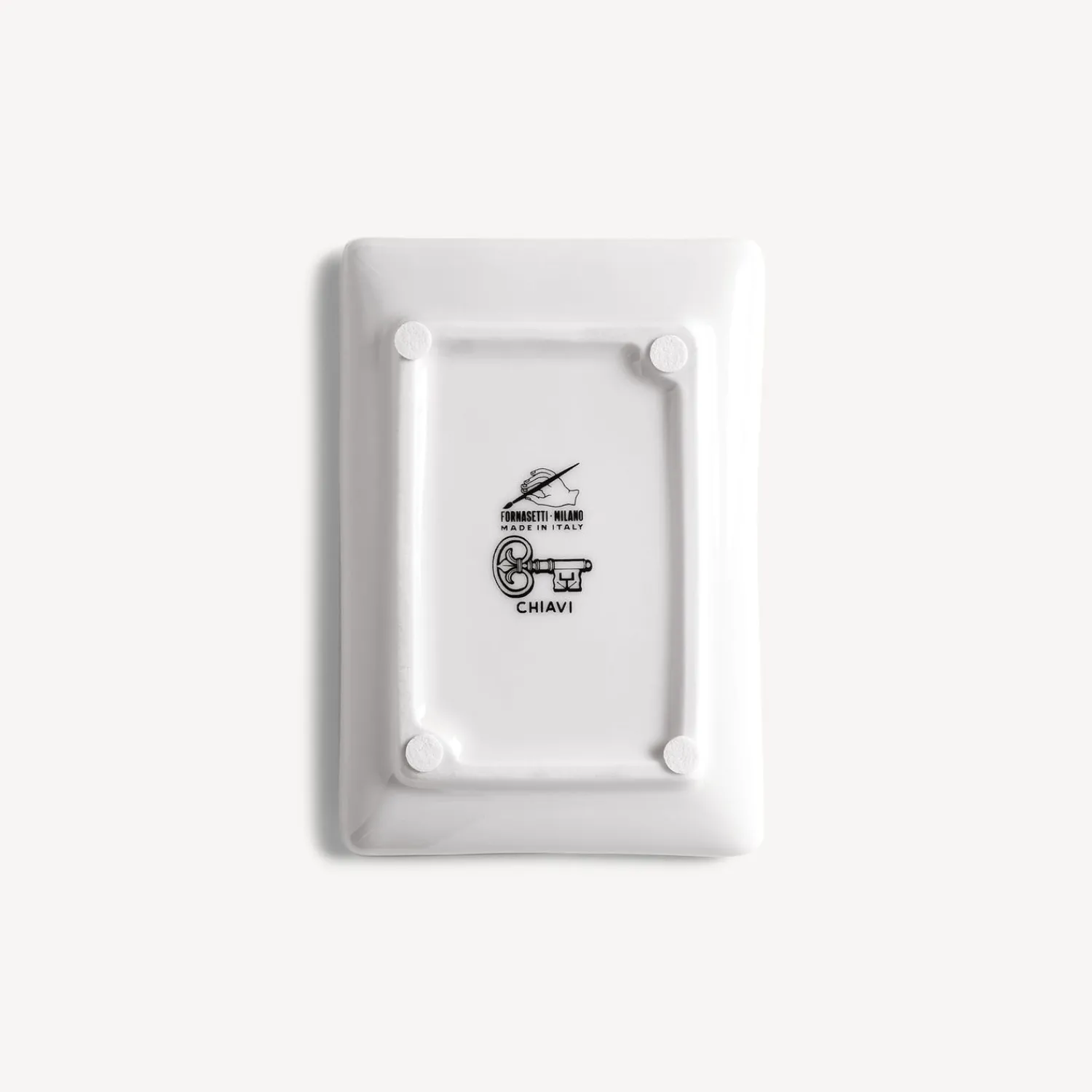 Design Ashtrays<Fornasetti Rectangular Ashtray Chiavi & Losanghe White/Black/Gold