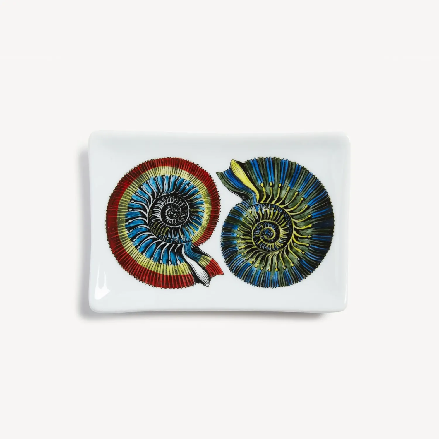 Design Ashtrays<Fornasetti Rectangular Ashtray Giro Di Conchiglie Multicolour