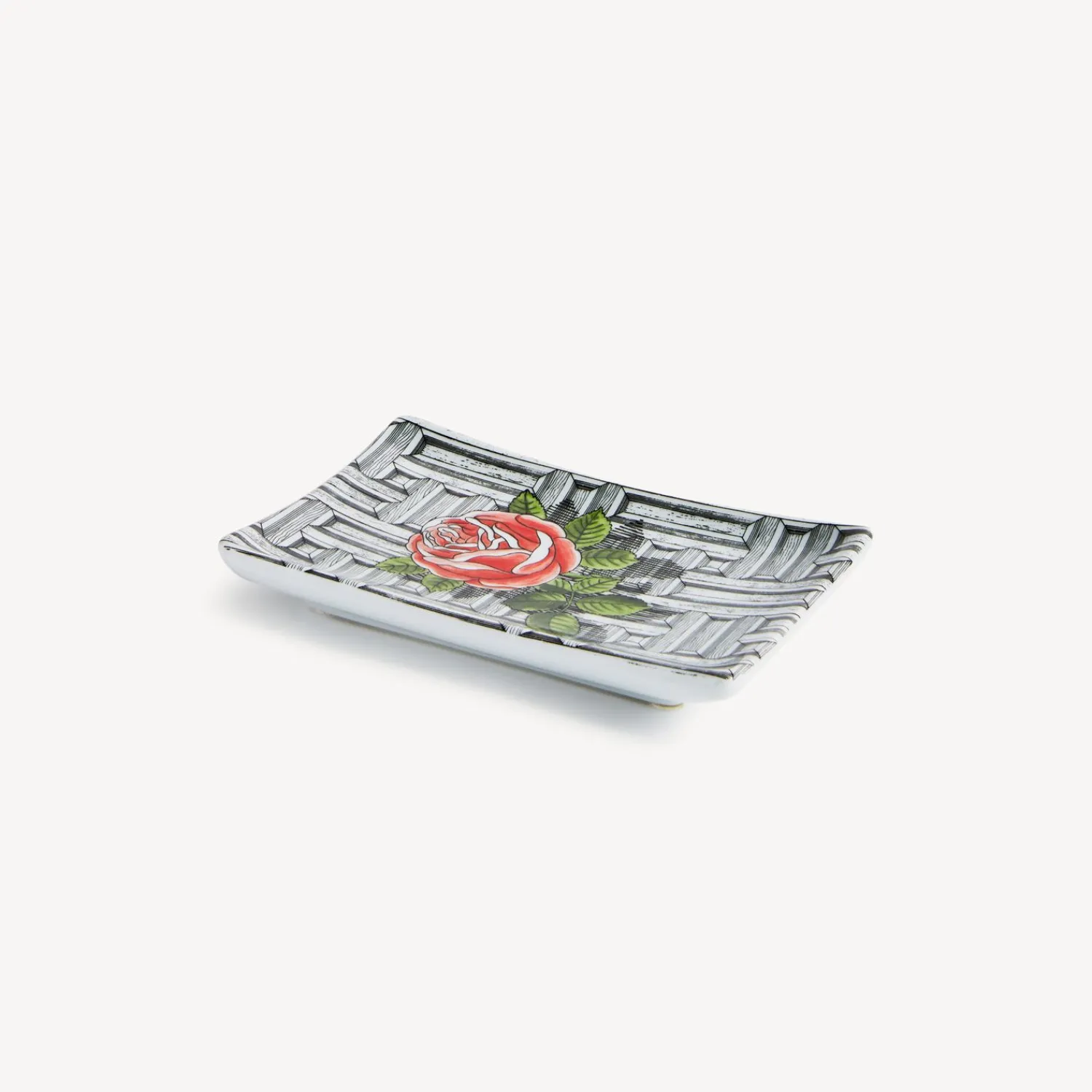 Design Ashtrays<Fornasetti Rectangular Ashtray Musciarabia Con Rose Multicolour