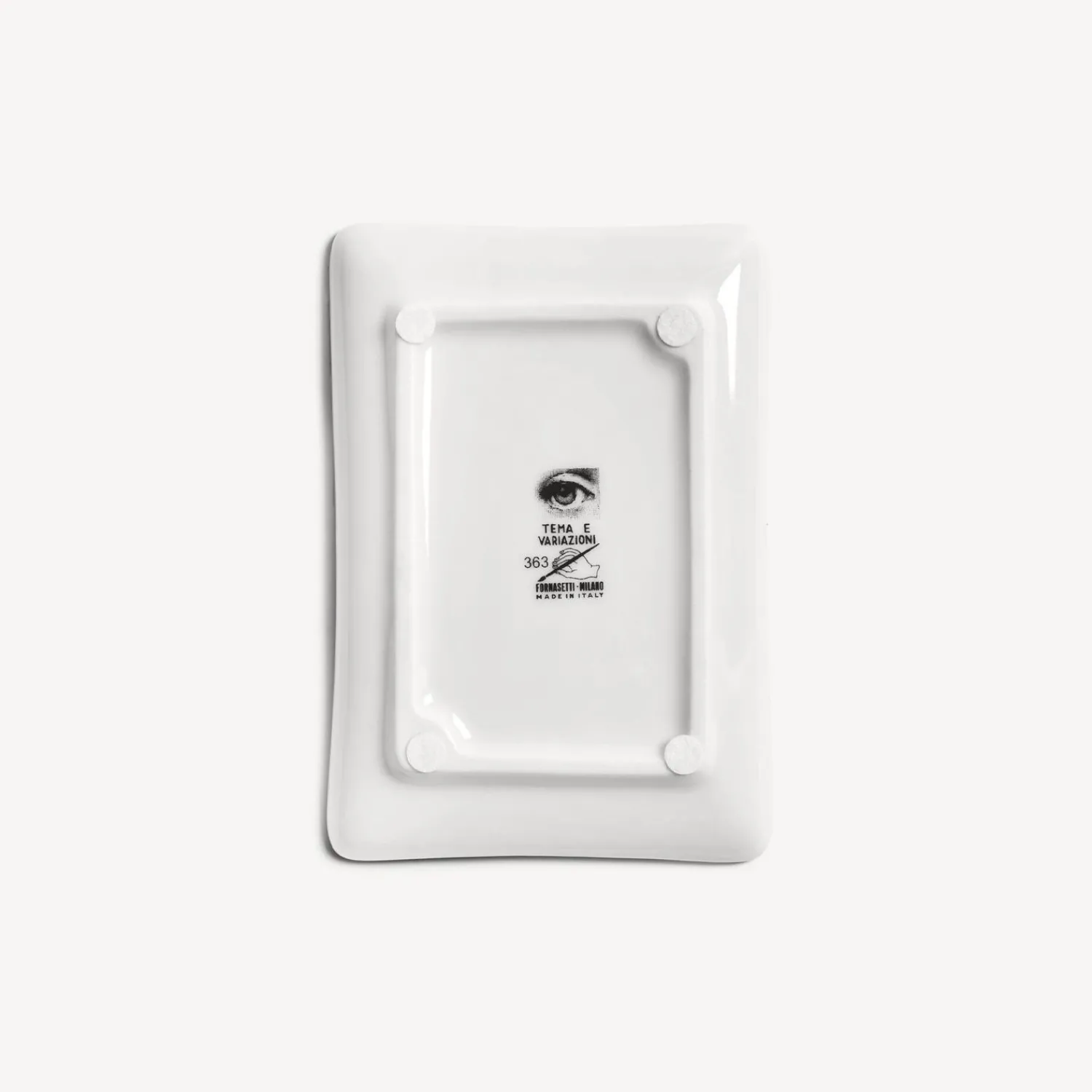 Design Ashtrays<Fornasetti Rectangular Ashtray Tema E Variazioni N.363 White/Black