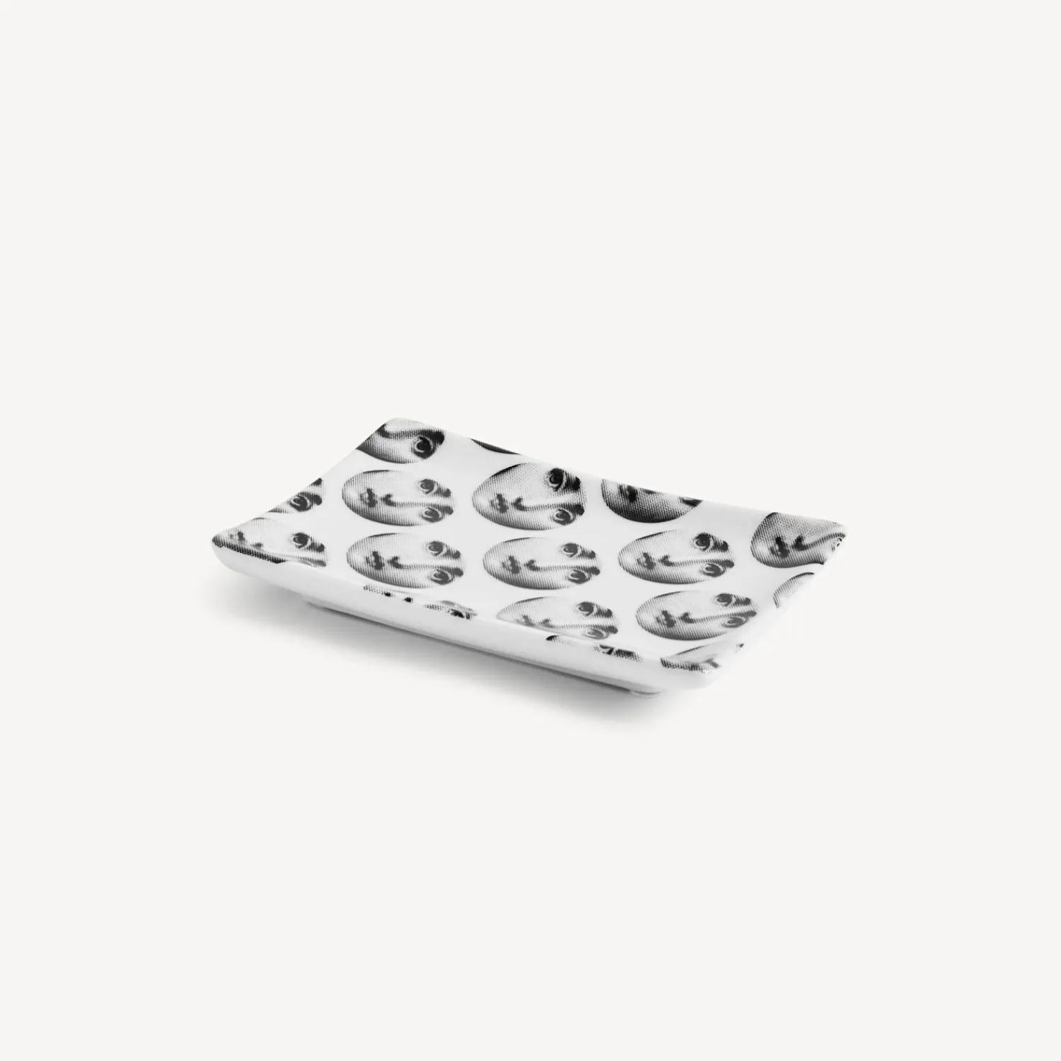 Design Ashtrays<Fornasetti Rectangular Ashtray Tema E Variazioni N.197 White/Black