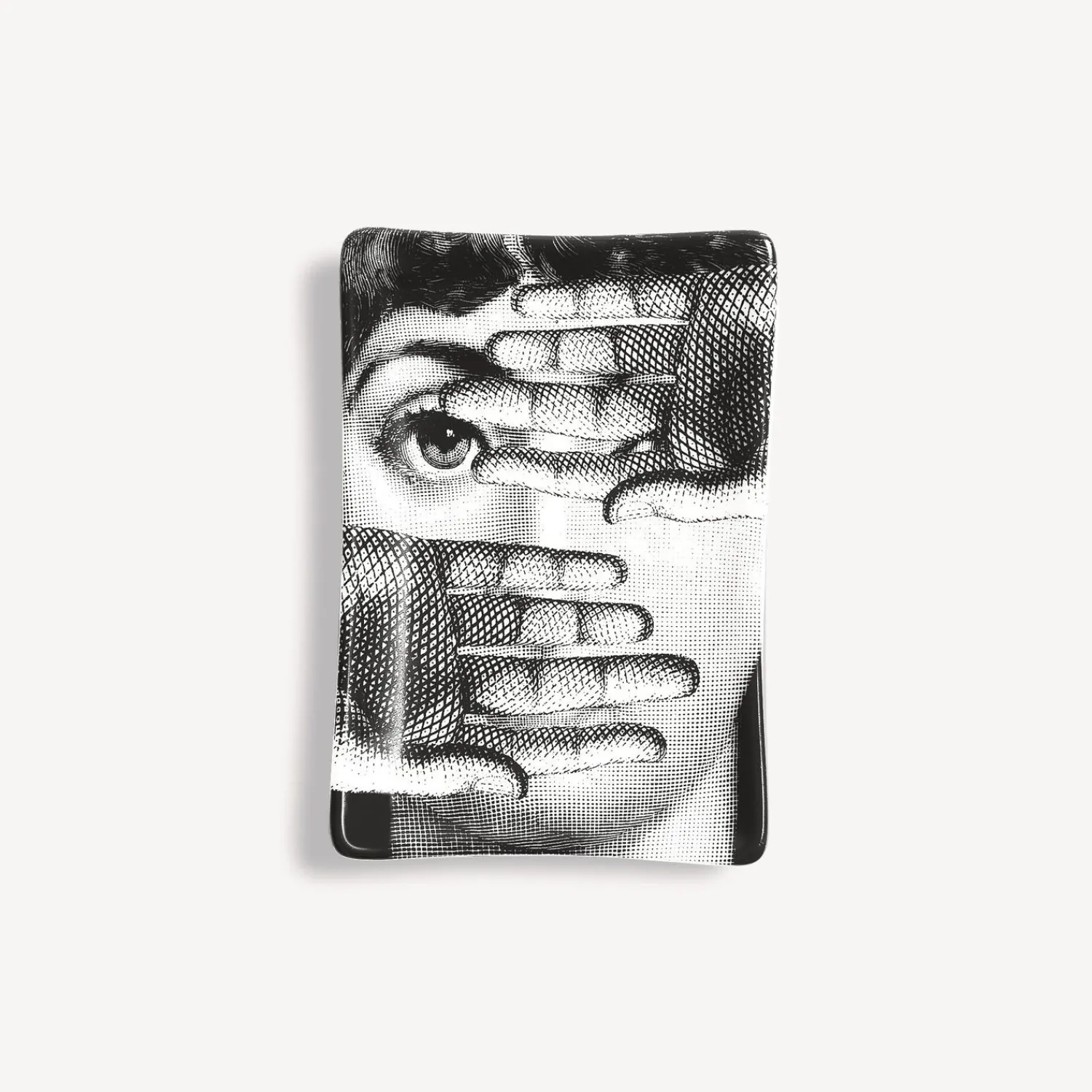 Design Ashtrays<Fornasetti Rectangular Ashtray Tema E Variazioni N.154 White/Black