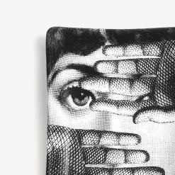 Design Ashtrays<Fornasetti Rectangular Ashtray Tema E Variazioni N.154 White/Black