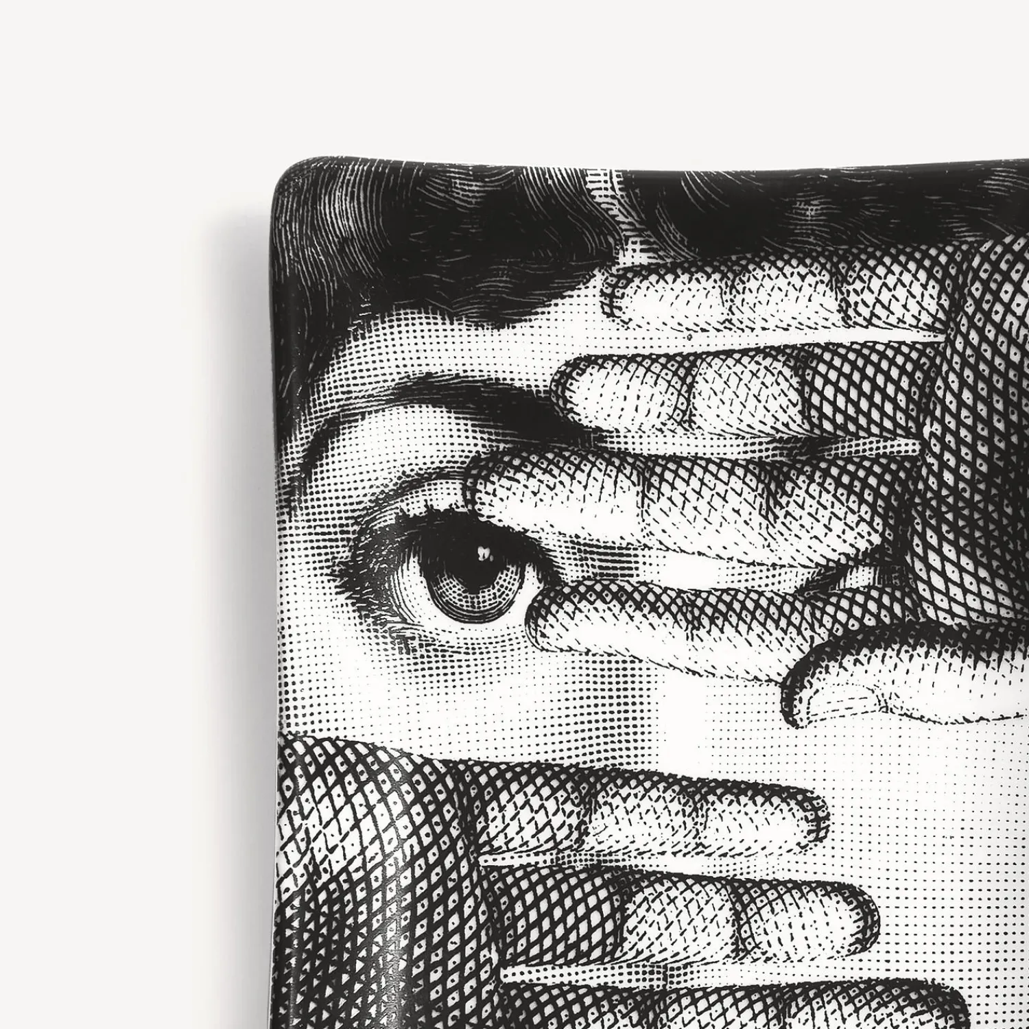 Design Ashtrays<Fornasetti Rectangular Ashtray Tema E Variazioni N.154 White/Black