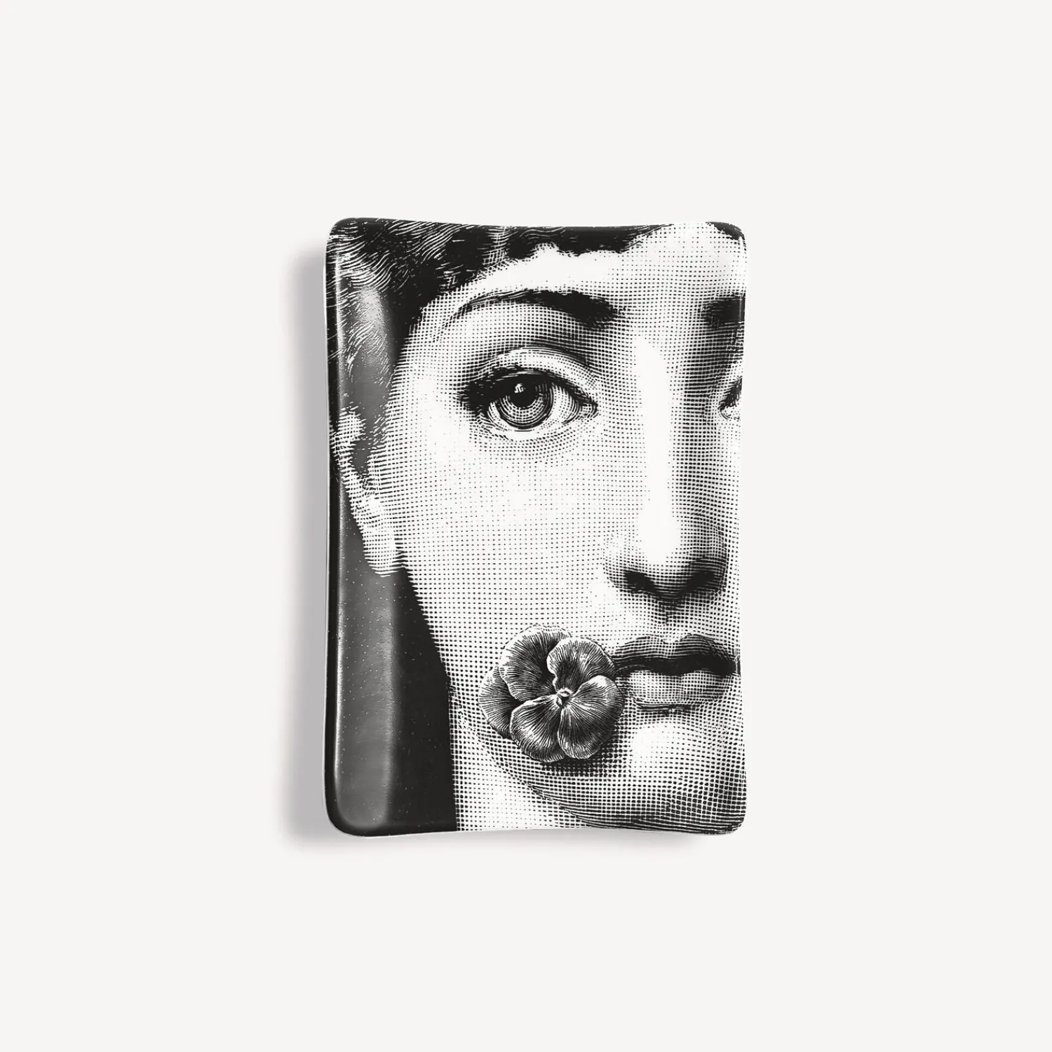 Design Ashtrays<Fornasetti Rectangular Ashtray Tema E Variazioni N.137 White/Black