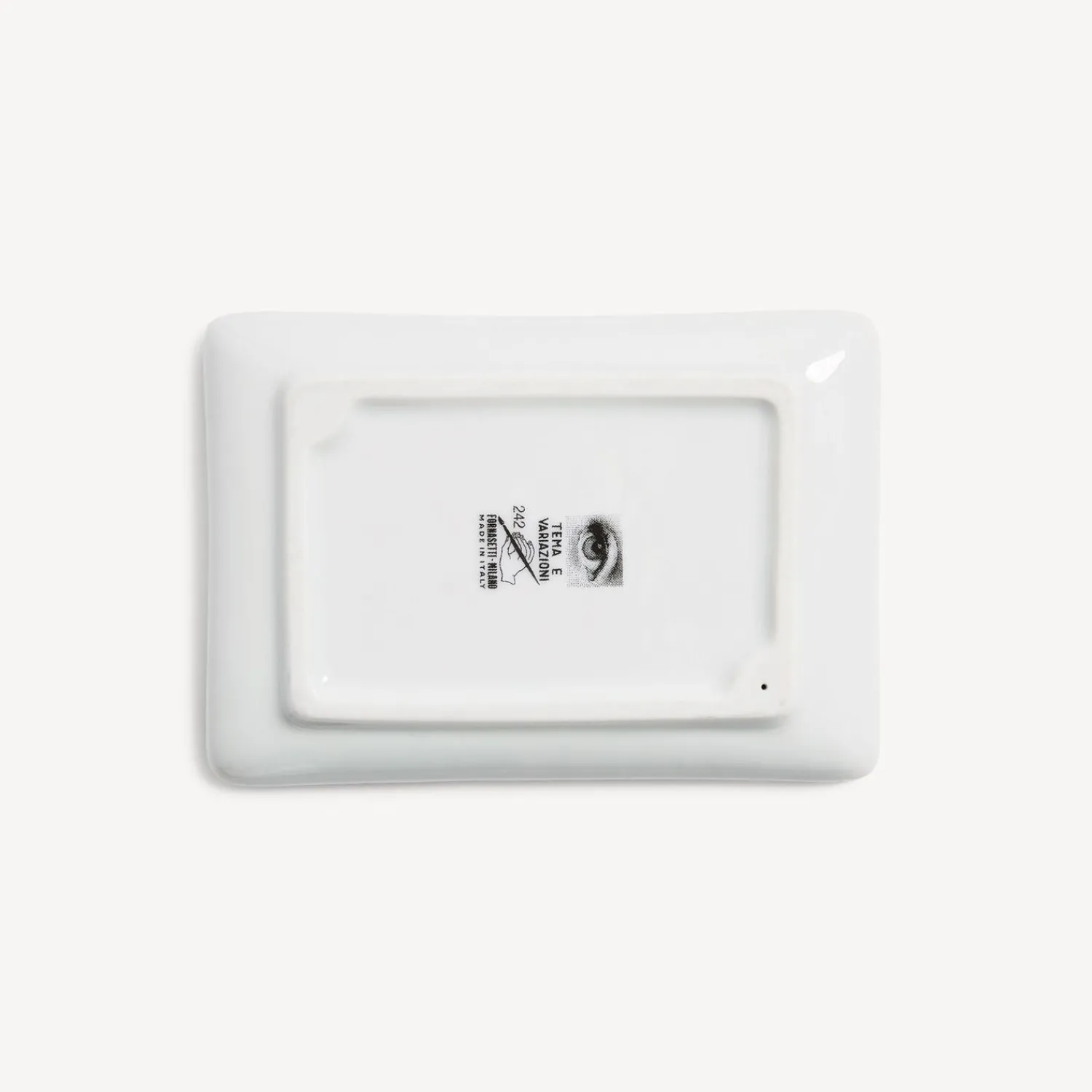 Design Ashtrays<Fornasetti Rectangular Ashtray Tema E Variazioni N.242 White/Black