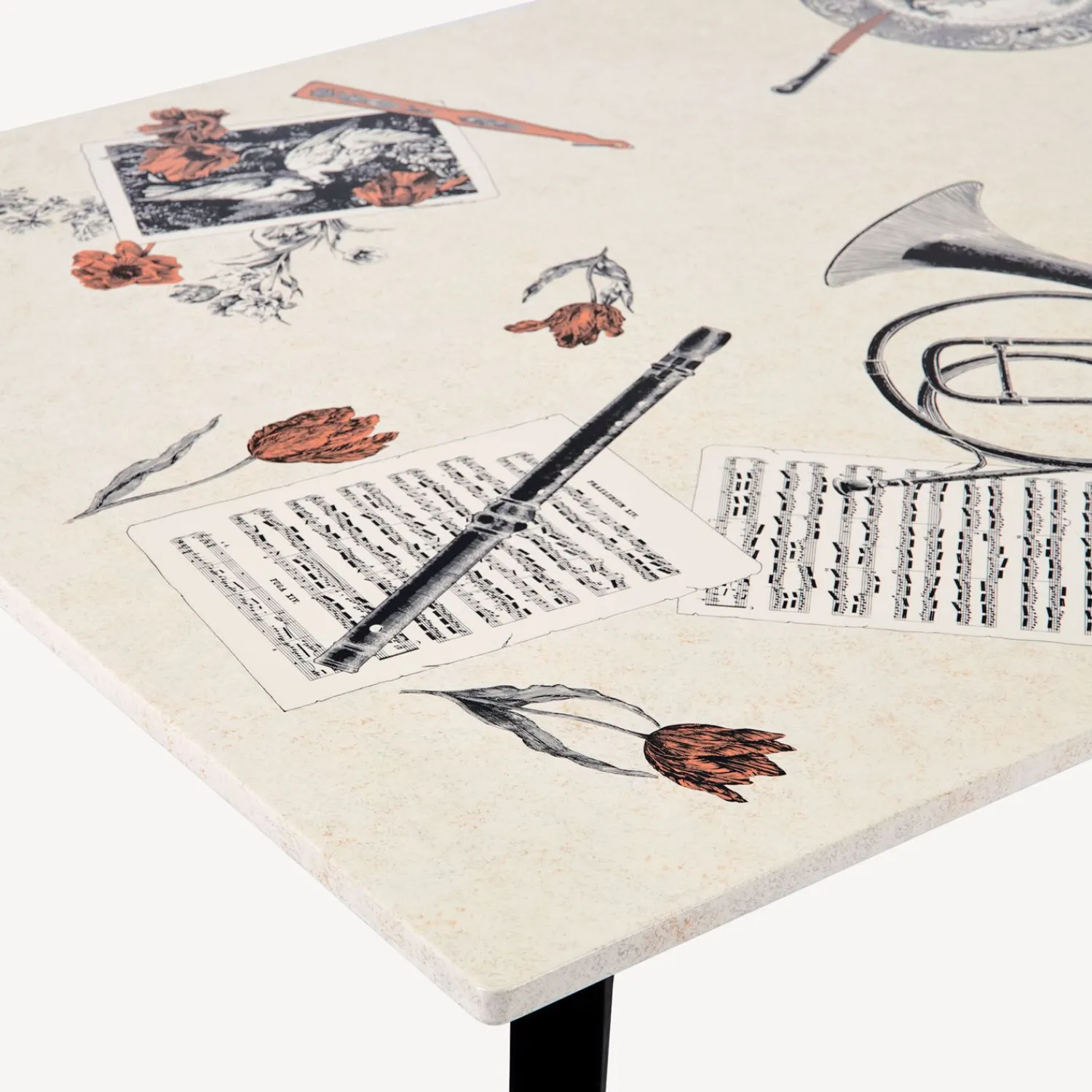 Tables<Fornasetti Rectangular Table Oggetti Sparsi Multicolour