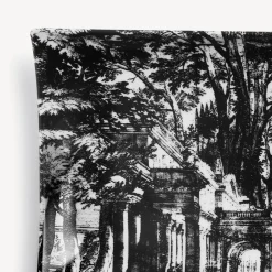 Decorative Trays<Fornasetti Rectangular Tray Giardino Settecentesco White/Black