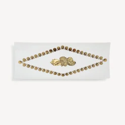 Decorative Trays<Fornasetti Rectangular Tray Giro Di Conchiglie White/Black/Gold