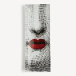 Decorative Trays<Fornasetti Rectangular Tray Red Lips - Tema E Variazioni N.397 White/Black/Red