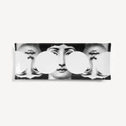Decorative Trays<Fornasetti Rectangular Tray Tema E Variazioni N.149 White/Black
