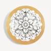 Decorative Plates<Fornasetti Rim Plate Rosone N.4 White/Black/Gold