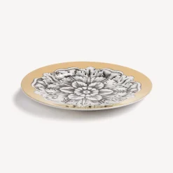 Decorative Plates<Fornasetti Rim Plate Rosone N.4 White/Black/Gold
