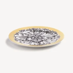Decorative Plates<Fornasetti Rim Plate Rosone N.3 White/Black/Gold