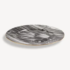 Decorative Plates<Fornasetti Rim Plate Sirene N.4 White/Black/Gold