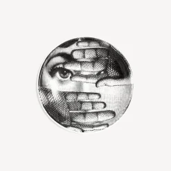 Design Ashtrays<Fornasetti Round Ashtray Tema E Variazioni N.154 White/Black