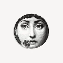 Design Ashtrays<Fornasetti Round Ashtray Tema E Variazioni N.137 White/Black
