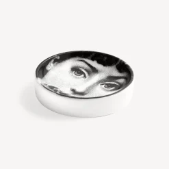 Design Ashtrays<Fornasetti Round Ashtray Tema E Variazioni N.137 White/Black
