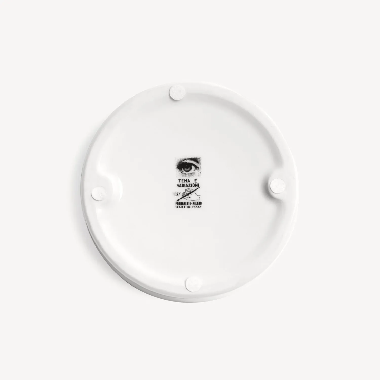 Design Ashtrays<Fornasetti Round Ashtray Tema E Variazioni N.137 White/Black