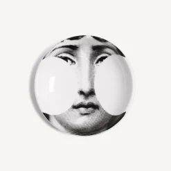 Design Ashtrays<Fornasetti Round Ashtray Tema E Variazioni N.149 White/Black