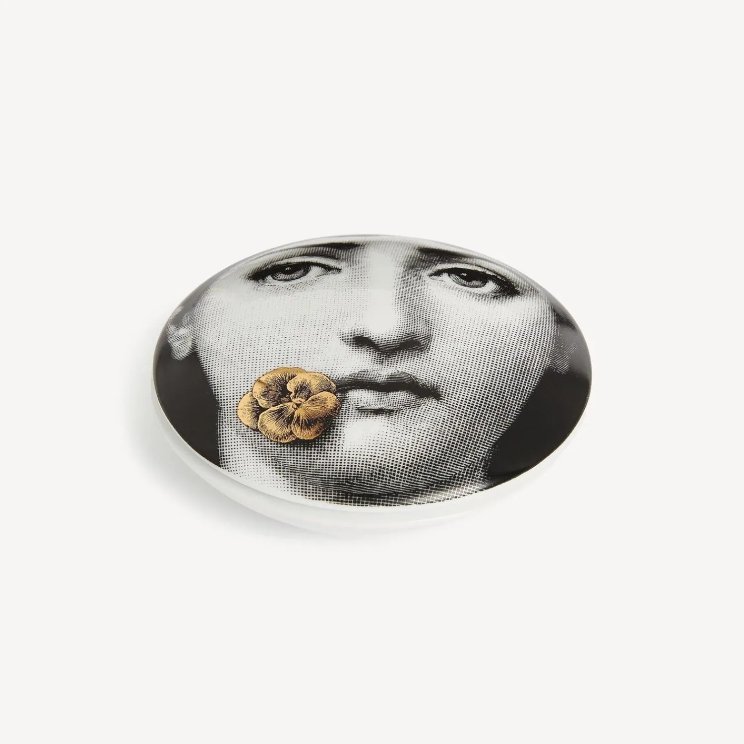Small Containers<Fornasetti Round Box Tema E Variazioni N.137 White/Black/Gold