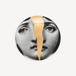 Small Containers<Fornasetti Round Box Tema E Variazioni N.10 White/Black/Gold