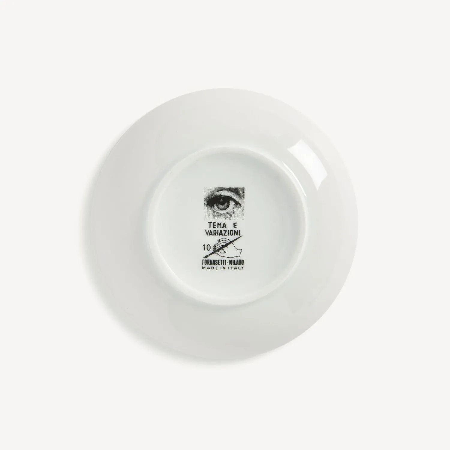 Small Containers<Fornasetti Round Box Tema E Variazioni N.10 White/Black/Gold