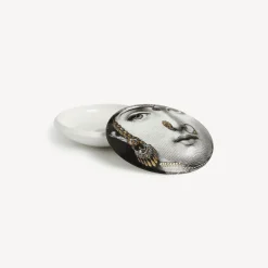 Small Containers<Fornasetti Round Box Tema E Variazioni N.228 White/Black/Gold