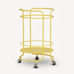 Food Trolley<Fornasetti Round Food Trolley Yellow